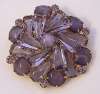 Juliana D&E Lavender Glass Brooch