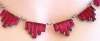 Czech Deco Fuschia Skyline Step Glass Necklace