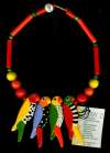 RUBY Z / CANDACE LOHEED Ceramic Parrots Necklace