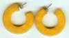 Butterscotch Bakelite Hoop Earrings