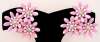 Soft Pink Plastic Flower Earrings