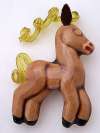 Elzac Ceramic Horse ~ Yellow Lucite Mane & Tail