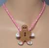 FLYING COLORS Ceramic Gingerbread Boy Necklace