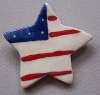 Ceramic Stars & Stripes Star Pin Brooch