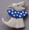Ruby Z Ceramic Ruffled Dog Pin