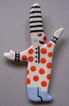 Ruby Z Ceramic Conehead Clown Pin
