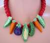 FLYING COLORS Ceramic Vegetable Theme Necklace
