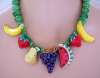 FLYING COLORS Ceramic Fruit Theme Necklace