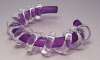 JUDITH HENDLER Purple Frost & Clear Lucite Wrapped Cuff Bracelet