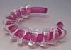 JUDITH HENDLER Pink Frost & Clear Lucite Wrapped Cuff Bracelet