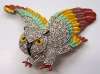 Coro Geissman Style Enameled Owl Pin Brooch