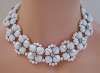 Vintage German White Glass Collar Necklace