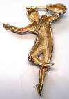Figural Enameled Pin ~ Harlequin Troubadour/Minstrel