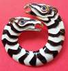 Unsigned KJL Enameled Double Zebra Head Pin