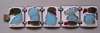 Kay Denning Wide Blue, Brown & Red Copper Enamel Bracelet