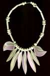 PARROT PEARLS Ceramic Long Leaves Necklace