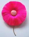 Enormous Vintage Hattie Carnegie Pink Silk Flower Pin