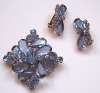 Juliana Blue Glass Brooch Set
