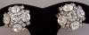 Vintage Clear Glass & Rhinestone Cluster Earrings
