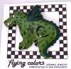 FLYING COLORS Ceramic Winged Dragon Pin