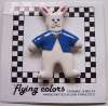 Flying Colors Bunny Rabbit in Blue Coat Pin on Card