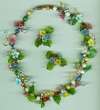 Venetian Pastel Glass Flowers Necklace Set