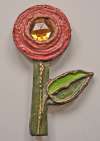 Enid Collins Jeweled Papier Mache Flower Pin