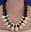 Parrot Pearls Ceramic Bowling Pins & Ball Necklace