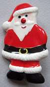 Flying Colors Ceramic Santa Claus Pin