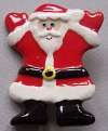 Flying Colors Ceramic Joyful Santa Claus Pin