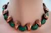 Matisse Green/Gold/Black Enameled Necklace