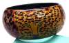 Painted Wood Spotted Jungle Cat Bangle
