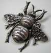 Joseff of Hollywood Large Silverplate Bee Brooch
