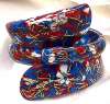 Red, White Blue Confetti Lucite Clamper