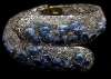 Hinged Lucite Clamper w/Silvery Confetti