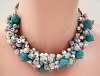 Vintage Drippy Cluster Necklace ~ Seashells & Beads