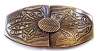 Art Deco Celluloid or Galalith Overdyed Buckle