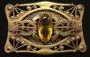 Citrine Glass Sash Pin