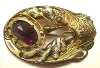 Amethyst Glass Sash Pin
