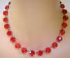 Red Openback Glass Necklace