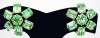 Weiss Green Glass Earrings