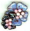 Volupte Poured Glass Flower Brooch