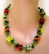 Venetian Glass Bead Fruit Necklace & Earring Set
