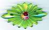 Yellow Green Bakelite & Goofus Pin