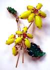 Schreiner Yellow Floral Trembler Pin