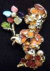 Swoboda Carnelian Poodle Dog Pin