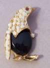 Swoboda Onyx Penguin Pin