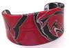 Red, Black & White Cuff Bracelet