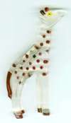 Lucite Giraffe Pin