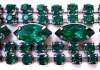 Vintage Green Rhinestone Bracelet